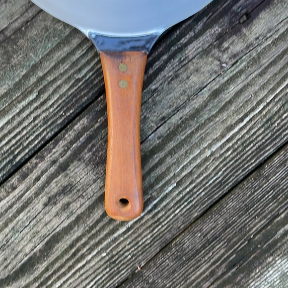 Cathrineholm VTG yellow white lotus omelet skillet frying pan 9” Norway  MCM 60s - Picture 5 of 13